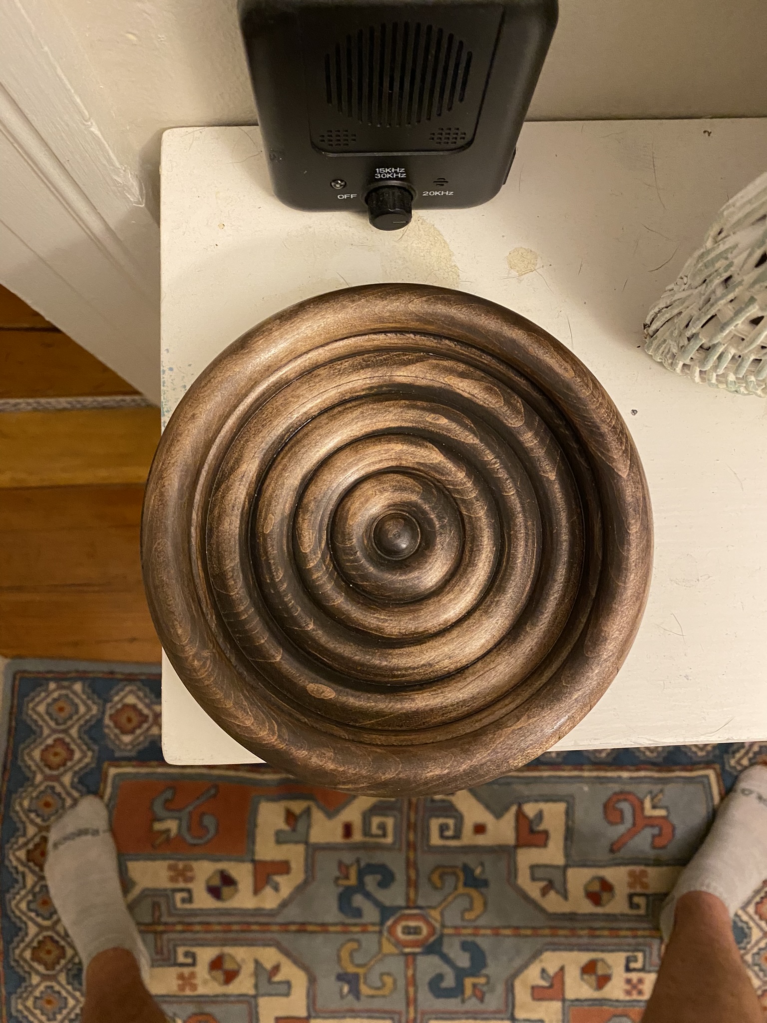 Turned poplar bowl.